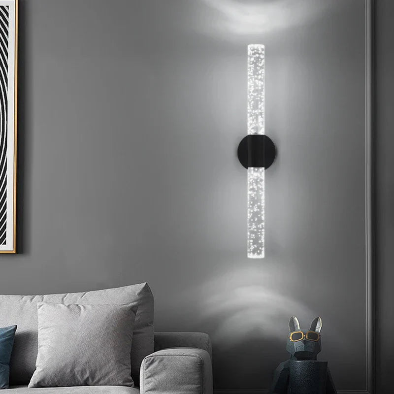 Modern LED Wall Light – Crystal Bubble Design