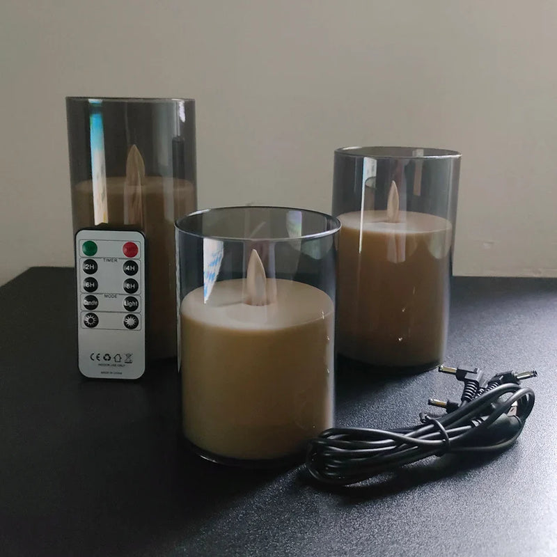 USB Rechargeable LED Candle Light with Remote